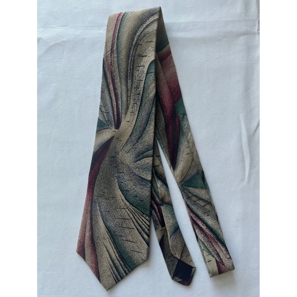 Brandini Silk Necktie Abstract Pattern Business Career Elegant